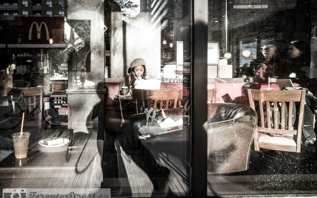Yonge street woman in street photography
