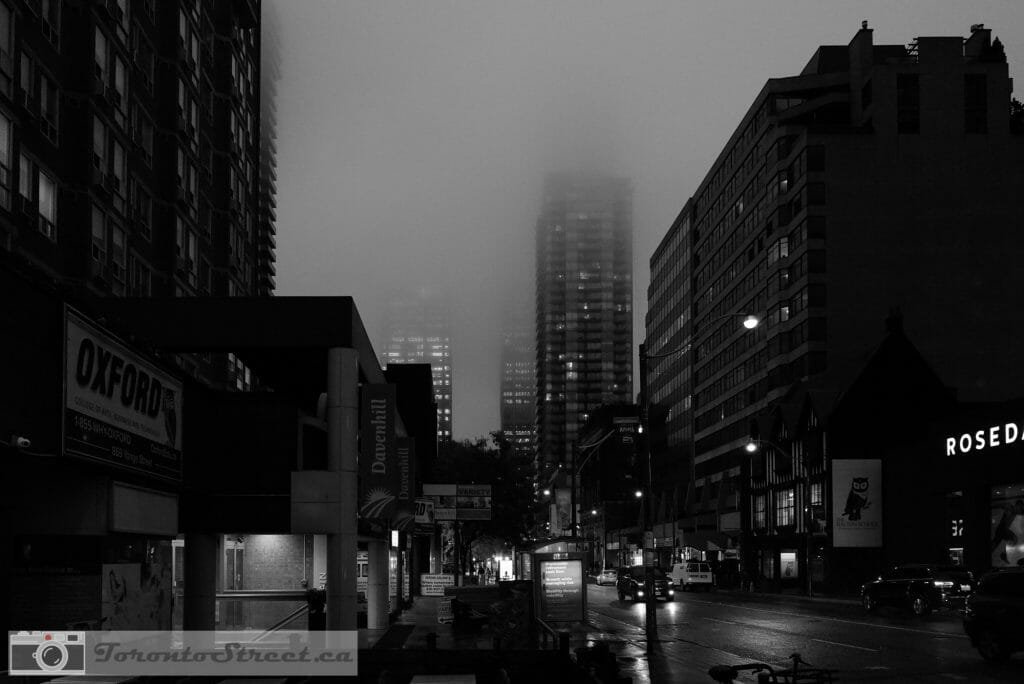 Toronto in rain