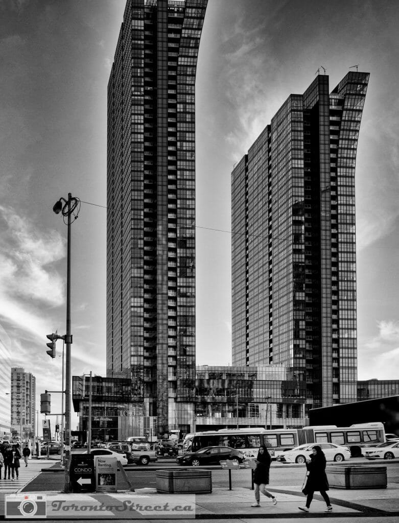 Condo building uptown Toronto Leica Q2 B&amp;W photography