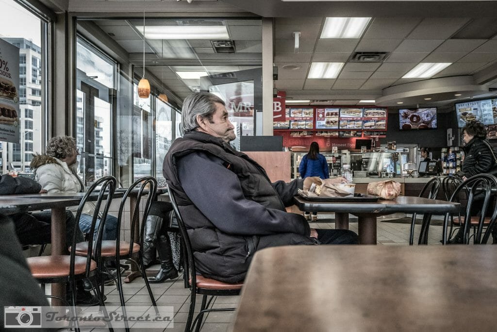 In the coffee shop Coffee Shop Toronto, Canada Colour street photography Leica Q2